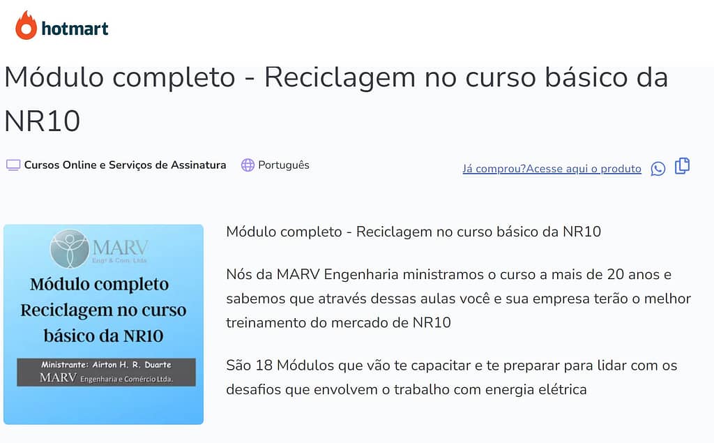Reciclagem do Curso Básico da NR10